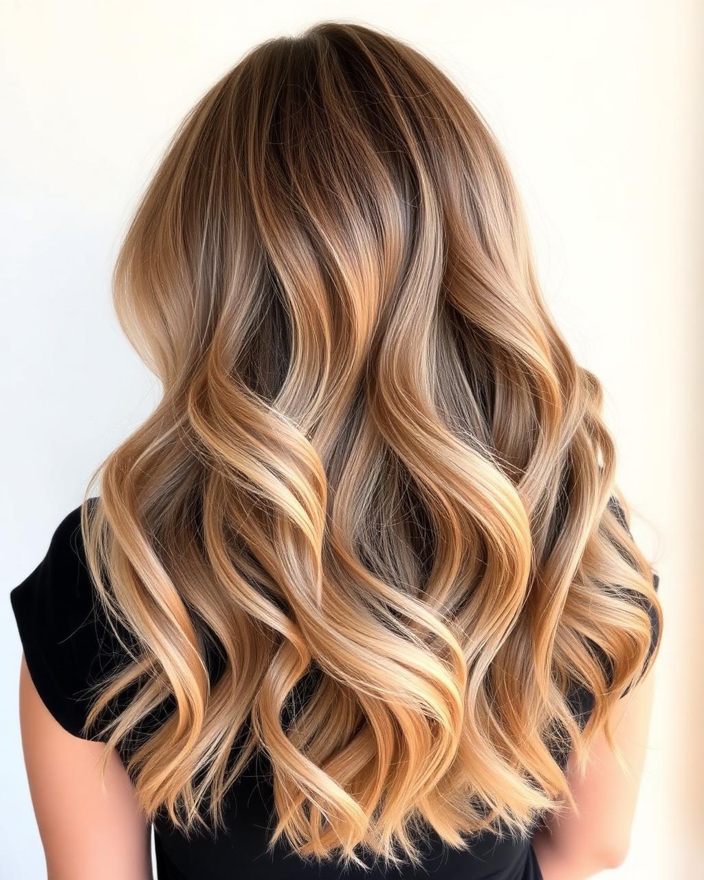 Balayage miel et beige