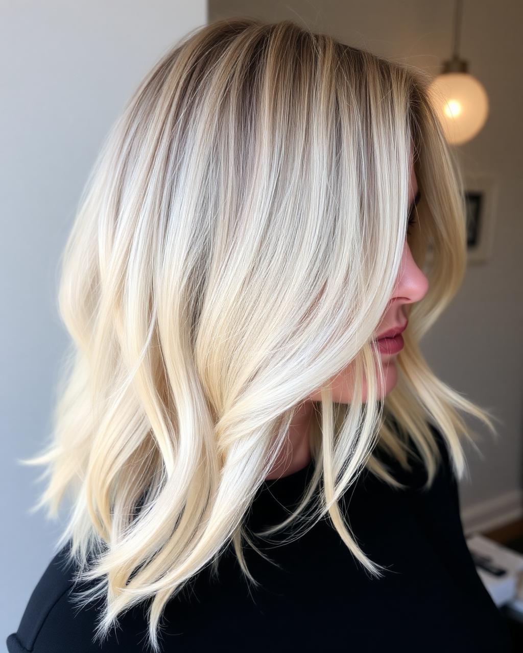 Blond clair texturé