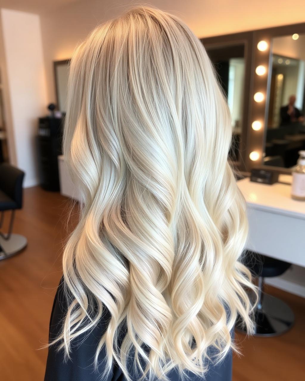 Blond glacé ondulé